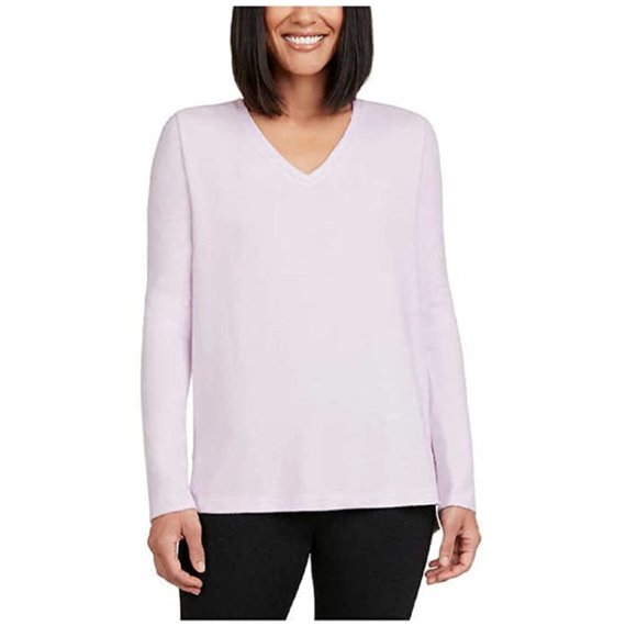 NWT Matty M Ladies Cozy V-Neck Top Colors Lilac, Mint, Pearl Gray, Size L XL $60 - Picture 6 of 6